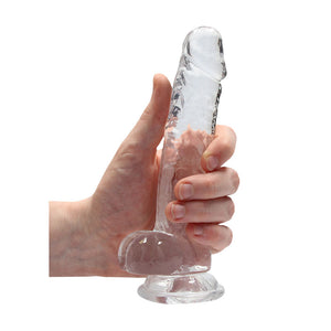 REALROCK crystal clear clear 7 inch dildo with balls – image 4