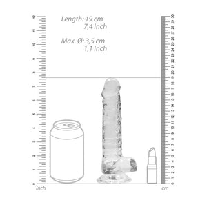 REALROCK crystal clear clear 7 inch dildo with balls – image 8