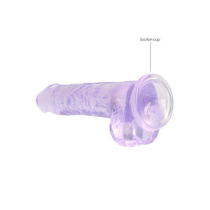 REALROCK crystal clear purple 8 inch dildo with balls – image 7