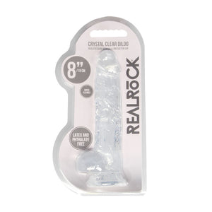 REALROCK crystal clear clear 8 inch dildo with balls – image 3