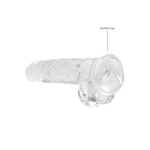REALROCK crystal clear clear 8 inch dildo with balls – image 7