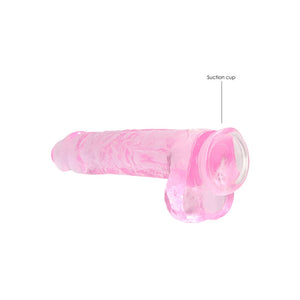 REALROCK crystal clear pink 9 inch dildo with balls – image 7