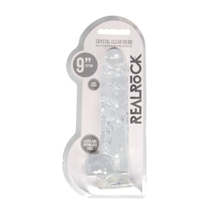 REALROCK crystal clear clear 9 inch dildo with balls – image 3