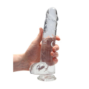 REALROCK crystal clear clear 9 inch dildo with balls – image 4