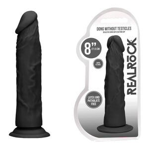 REALROCK Skin black 8 inch realistic dildo