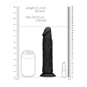 REALROCK Skin black 8 inch realistic dildo – image 9