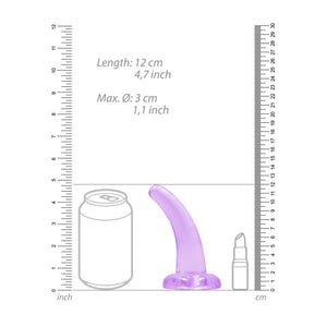REALROCK crystal clear purple curved pegging dildo – image 5