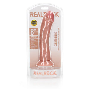 REALROCK 20 cm curved realistic suction cup dildo in flesh – image 7