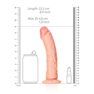 REALROCK 20 cm curved realistic suction cup dildo in flesh – image 8