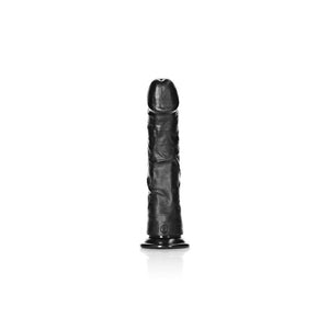 REALROCK 23 cm curved realistic suction cup dildo in black – image 4