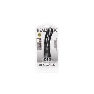 REALROCK 23 cm curved realistic suction cup dildo in black – image 7