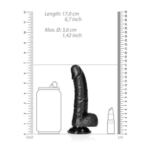 REALROCK black 15.5 cm curved dildo with balls – image 8