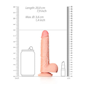 REALROCK flesh 18 cm straight dildo with balls – image 8