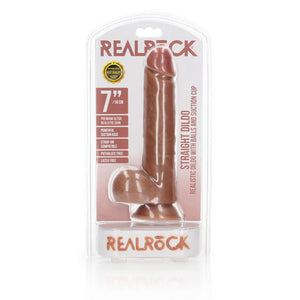 REALROCK tan 18 cm straight dildo with balls – image 7