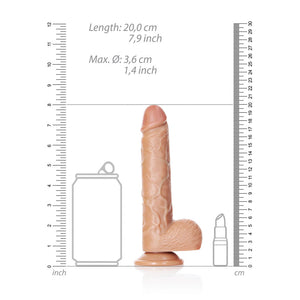 REALROCK tan 18 cm straight dildo with balls – image 8