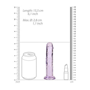 REALROCK crystal clear purple 15.5 cm straight dildo – image 6