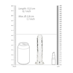 REALROCK crystal clear clear 15.5 cm straight dildo – image 6