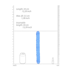 REALROCK crystal clear blue 34 cm double dildo – image 5