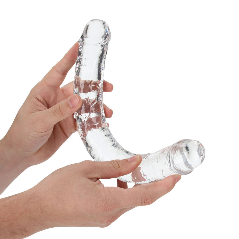 REALROCK Double Dong – Clear – 34 cm