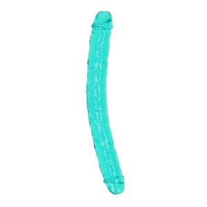 REALROCK crystal clear turquoise 34 cm double dildo – image 3