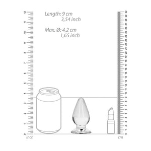 REALROCK crystal clear small 9 cm butt plug in clear – image 4