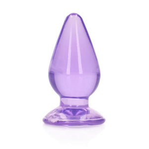 REALROCK crystal clear purple 11.5 cm butt plug