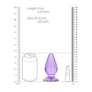 REALROCK crystal clear purple 11.5 cm butt plug – image 4