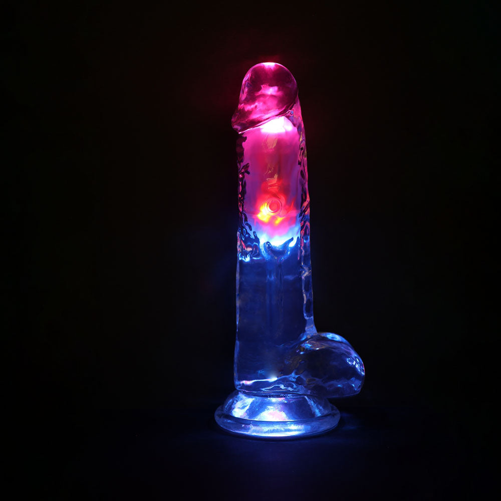 REALROCK DONG – Wireless, Rechargeable – Clear – 22.5 cm