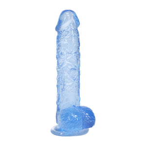 REALROCK crystal clear blue 5 inch dildo with balls – image 3