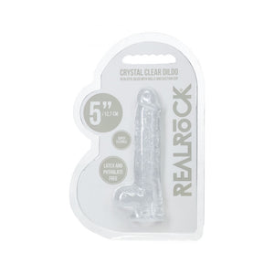 REALROCK crystal clear clear 5 inch dildo with balls – image 6