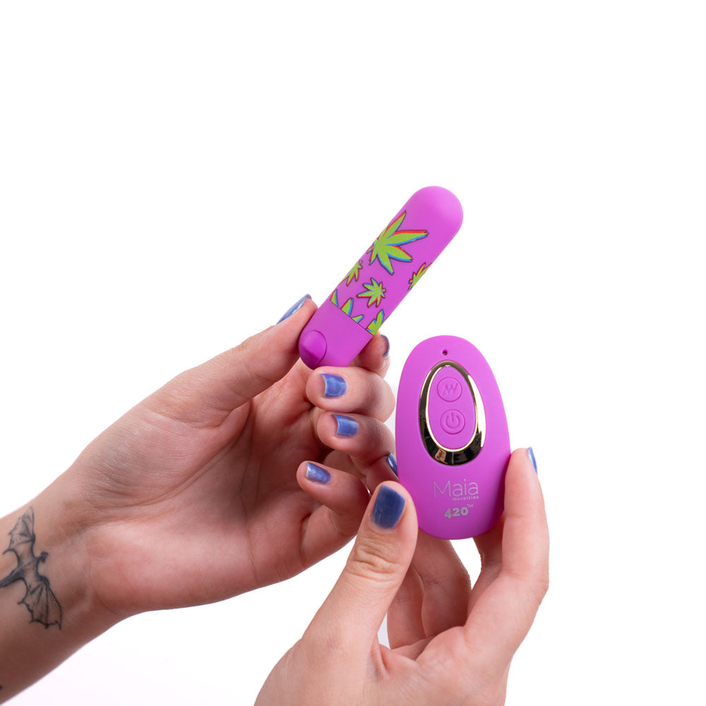 Maia Bullet – USB Rechargeable, Body-Safe Silicone – Purple – 7.6 cm