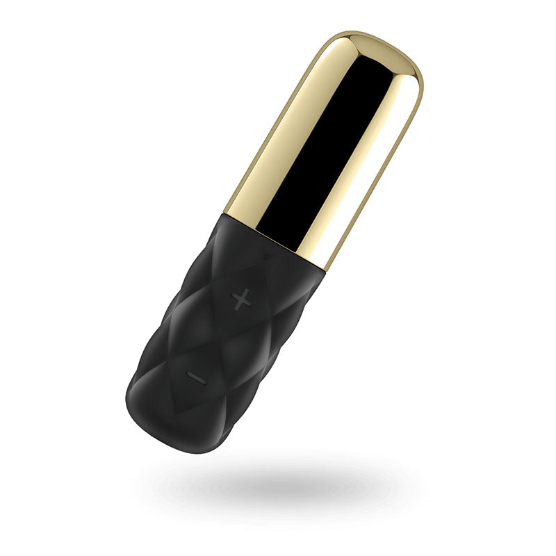 Satisfyer Mini Vibrator – USB Rechargeable – Body-Safe Silicone – Gold/Black