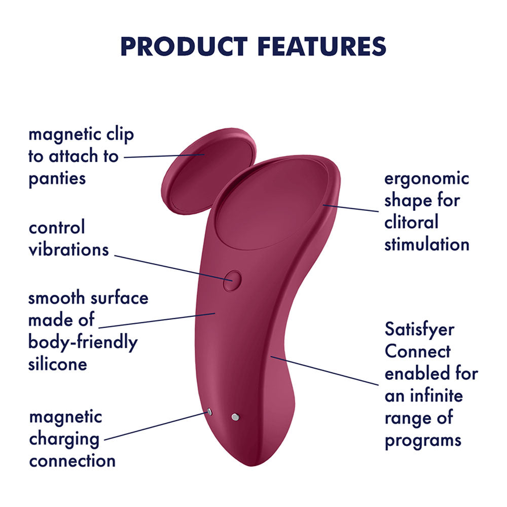 Satisfyer Sexy Secret - App-Controlled USB-Rechargeable Panty Vibrator for Discreet Pleasure