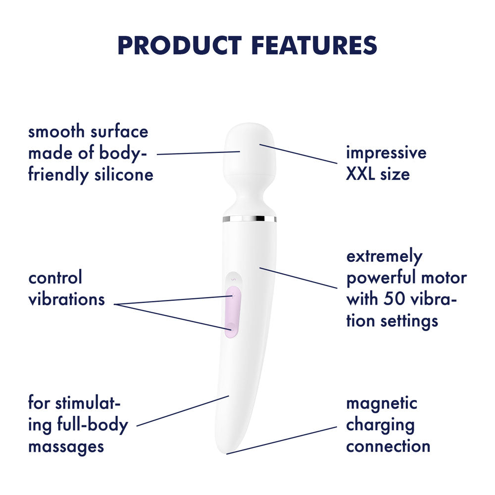 Satisfyer Vibrator – USB Rechargeable – Body-Safe Silicone – White