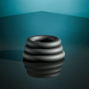 Selopa 3 Ring Circus black silicone cock ring set – image 3