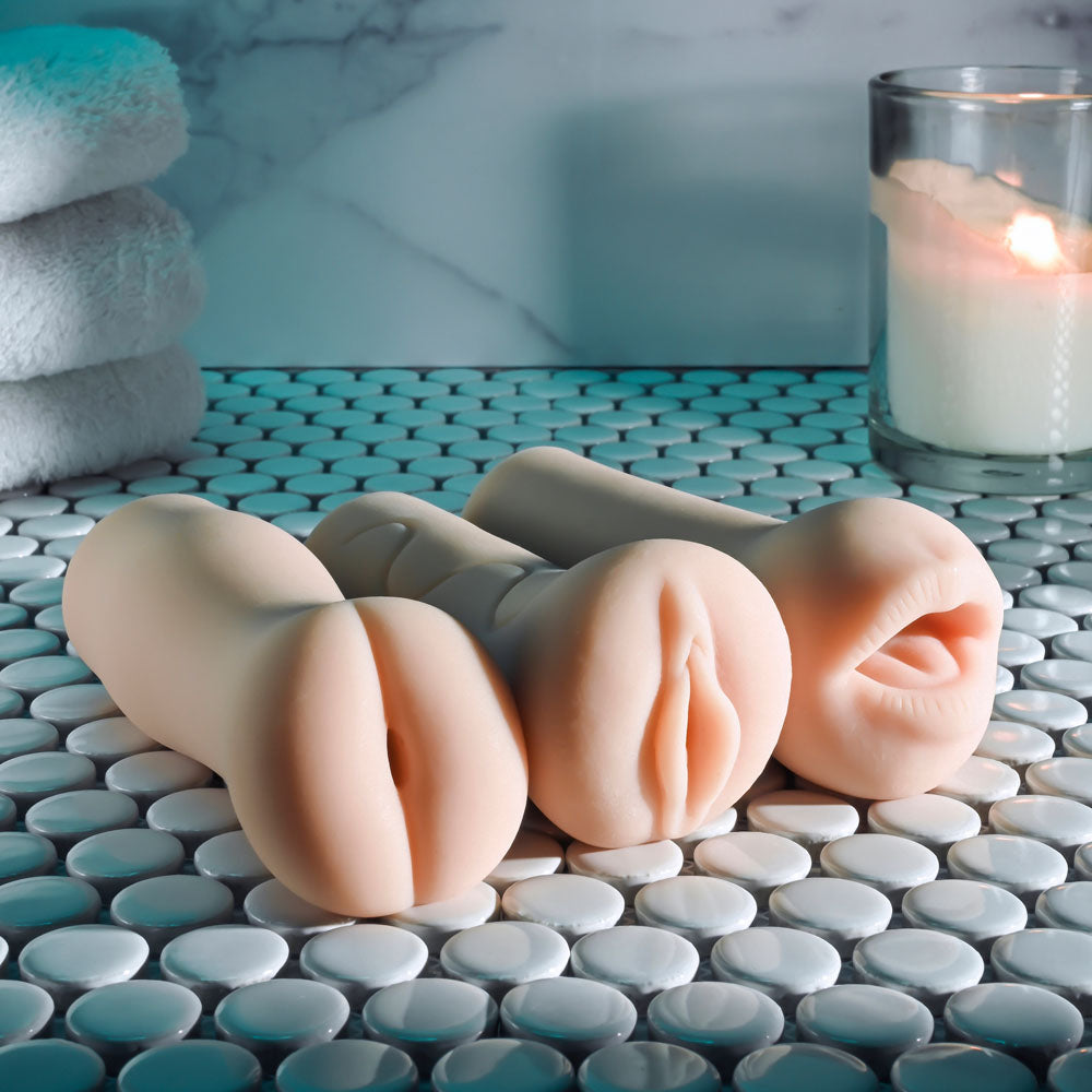 Selopa Masturbators – Set of 3 – Flesh – Light