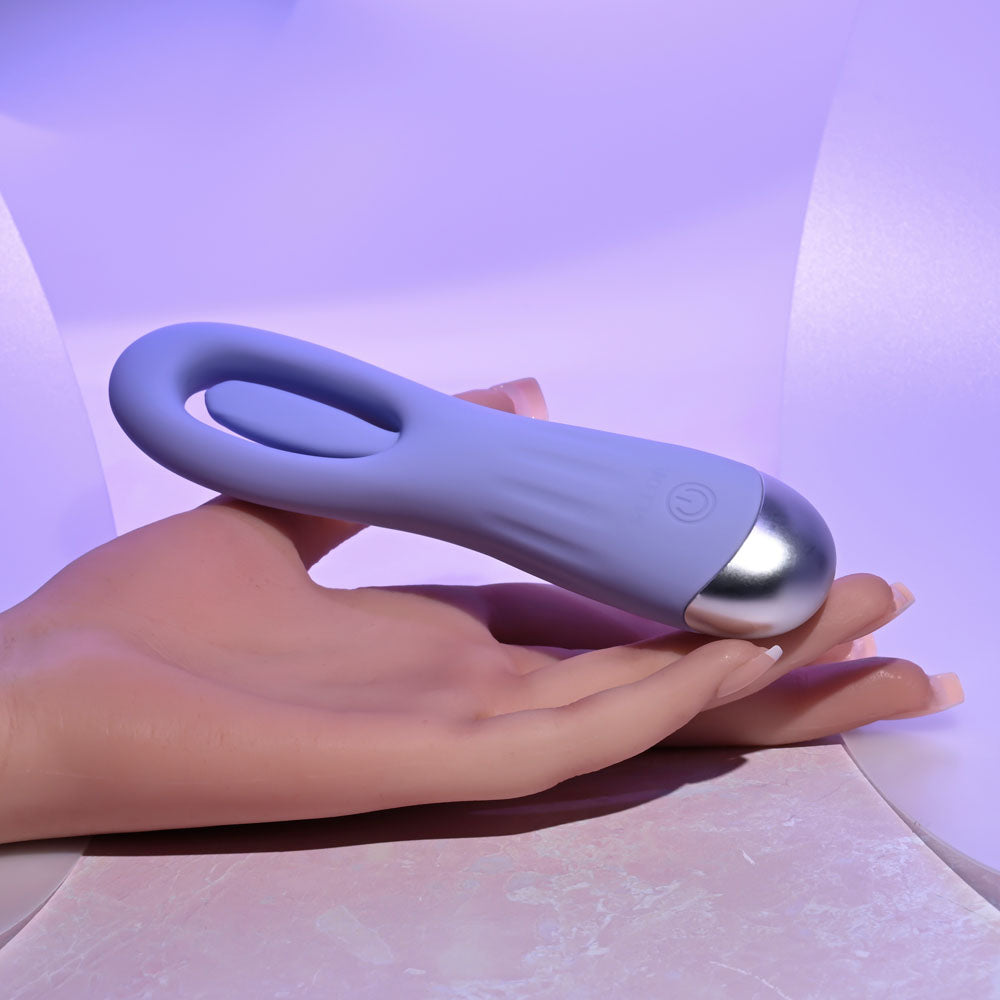 Selopa IN A FLAP - USB Rechargeable Purple Flicking Stimulator (15 cm, Body-Safe Design)