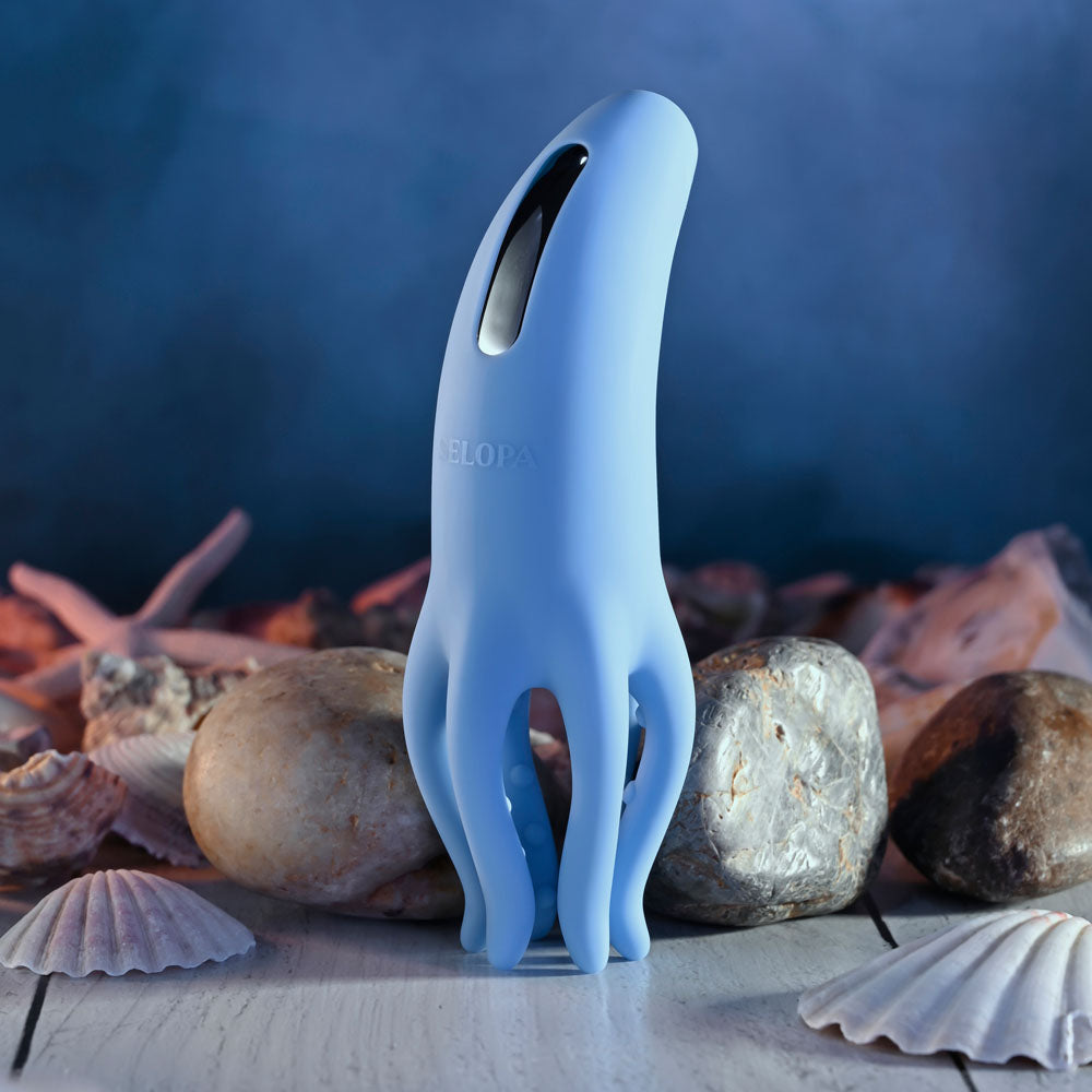 Selopa TENTACLE TICKLER - Blue USB Rechargeable Vibrating Stimulator (Body-Safe Silicone, Ergonomic Design)
