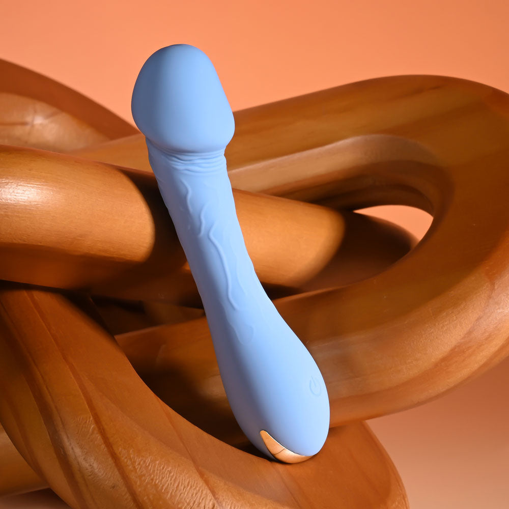 Selopa Vibrator – USB Rechargeable, Body-Safe Silicone – Baby Blue – 11.9 cm