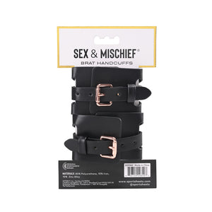 Sex & Mischief Brat black and rose gold handcuffs – image 9