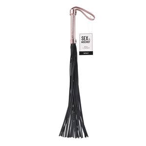 Sex & Mischief Brat rose gold and black flogger
