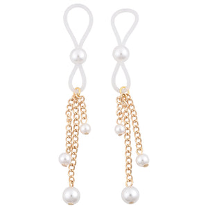 Sex & Mischief gold pearl nipple ties – image 3