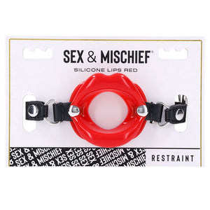 Sex & Mischief red silicone lips mouth gag – image 6
