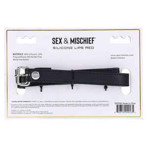 Sex & Mischief red silicone lips mouth gag – image 7