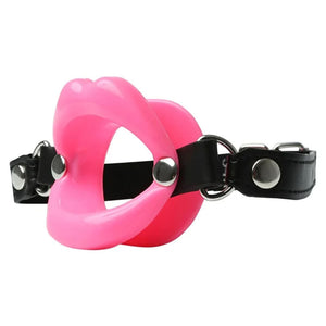 Sex & Mischief pink silicone lips mouth gag – image 3