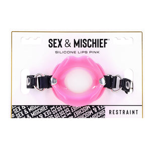 Sex & Mischief pink silicone lips mouth gag – image 6
