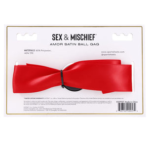 Sex & Mischief Amor red satin ball gag – image 9