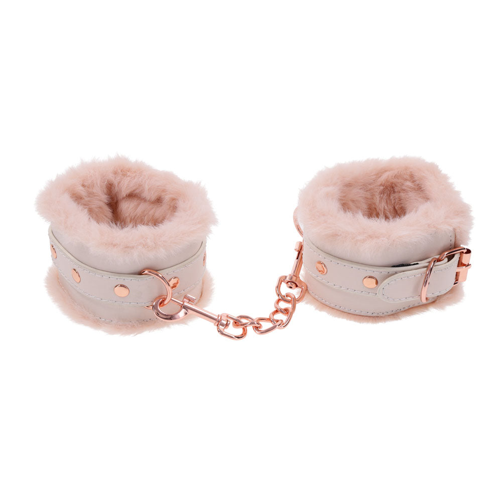Sex & Mischief Bondage Toys – Fur Handcuffs – Peach