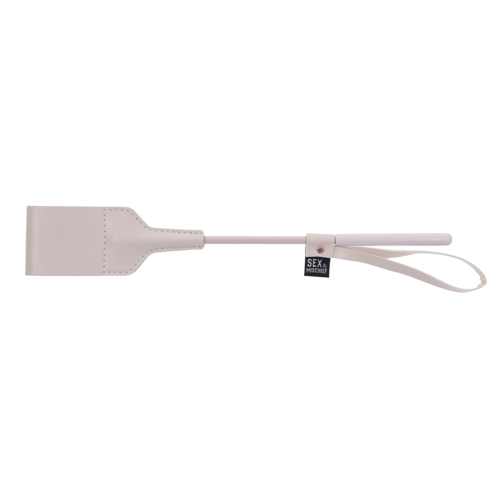 Sex & Mischief Riding Crop – Flexible Design – Faux Leather – Peach – 30 cm