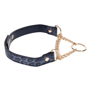 Sex & Mischief Cougar navy and gold day collar – image 7
